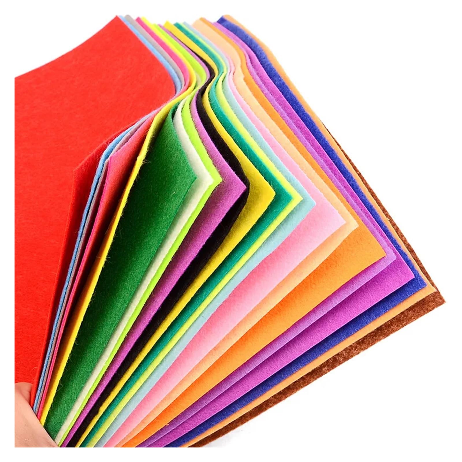 Feutrine 40/20/10 feuilles de feutrine couleurs assorties for patchwork, couture et loisirs créatifs. Carrés non tissés 1 mm d'épaisseur(10x10cm,40Pcs)