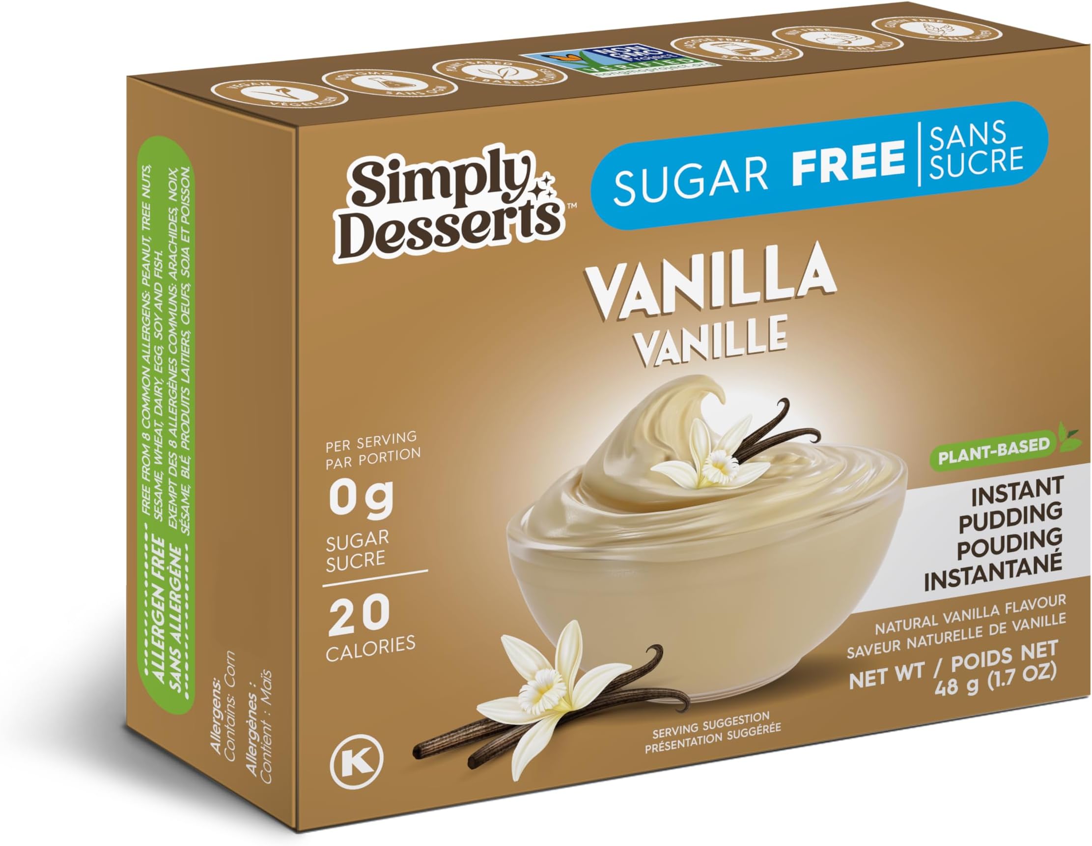 [Simply Delish] Vegetable Retort Pouring, Vanilla Flavored Sugar-free, 1.7 oz (48 g) (Direct Shipping from overseas)