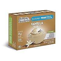 Vista 1 de Simply Delish Pudín de Vainilla Instantáneo Natural - Sin Azúcar, Sin OGM, Sin Gluten, Sin Grasa, Vegano, Apto para Keto - 1.7 OZ (Paquete de 1)