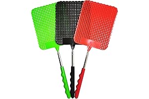 3-Pack Extendable Fly Swatters with Extra Long Handle