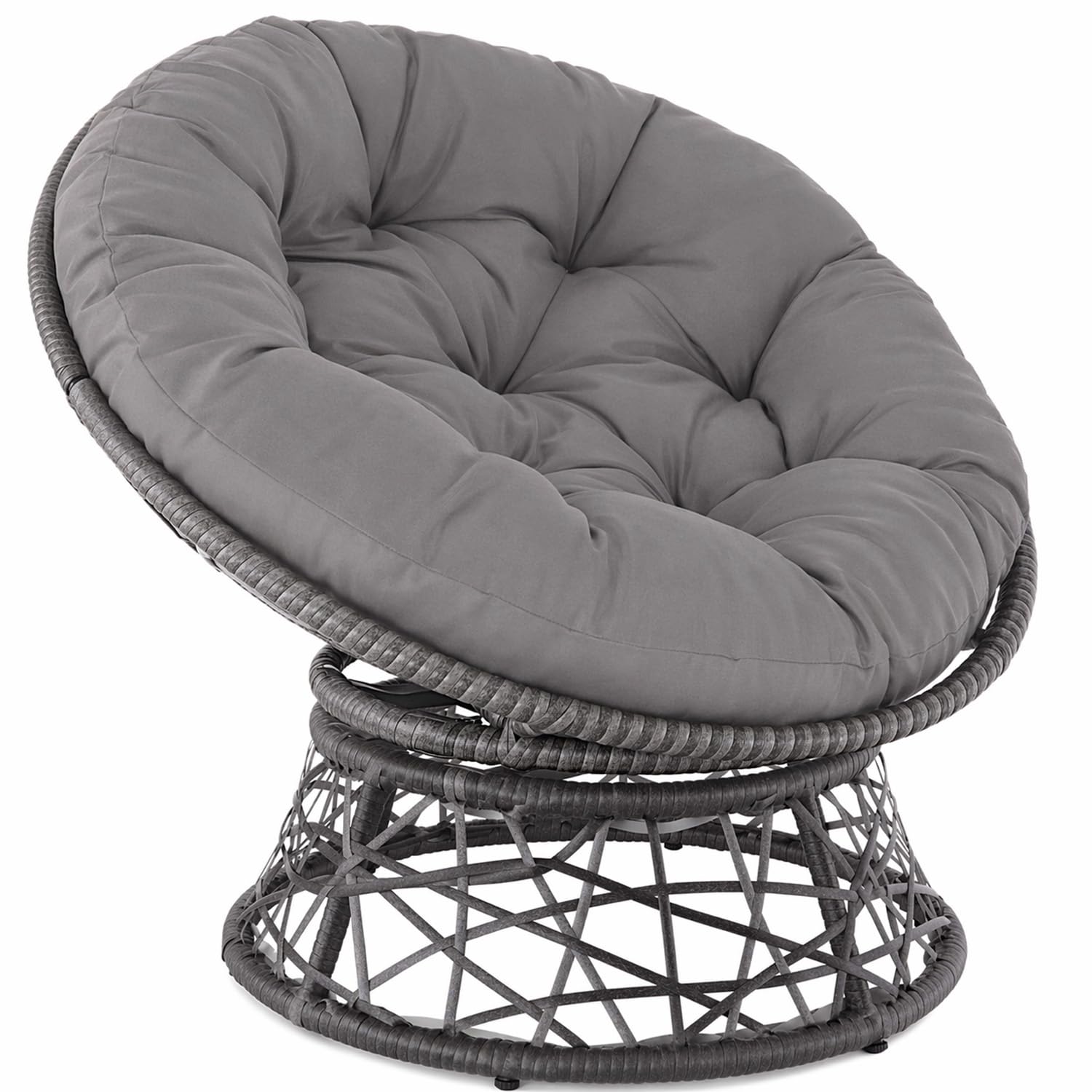 Poltrona Relax Girevole Da Esterno 360° 64 x 80.5 cm Grigio