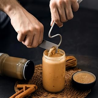 Peanut Butter Stirrer Stainless Steel Kitchen Food Stirring Tool -7.20"L x 1.97"W