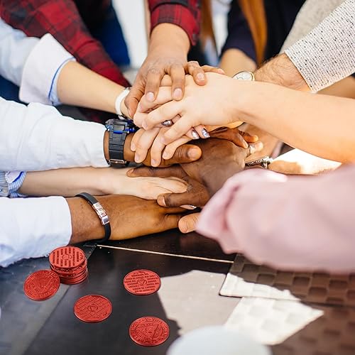 Miniatura 5 de Siifert 30 piezas de recuperación de 1 mes AA Chips y medallones de sobriedad a granel Fichas AA Tokens Alcohólicos Anónimos Medallón Regalos