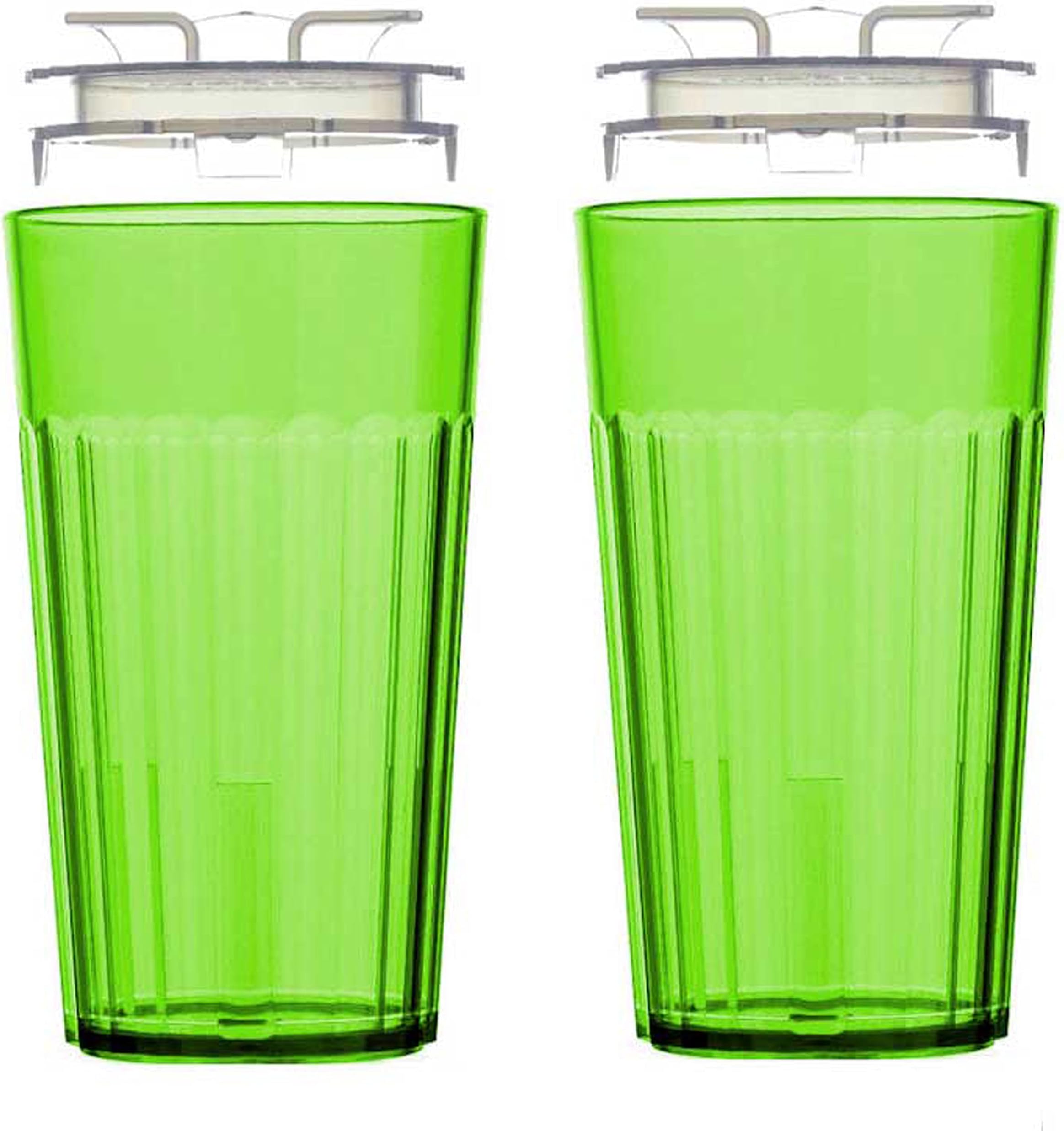 Reflo Smart Cup Bundle (Green 2-Pack) Baby-Led Weaning Montessori Cup for Toddlers Learning to Drink, Slow-Spill 360 Rim Flow-Control, BPA-Free, Made in USA, E-Guide via QR Code