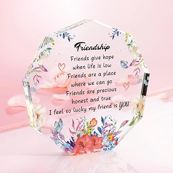 Graduation Gifts Friend Gifts for Friends Friendship Acrylic Friendship Gift for Women Bestie Birthday Women Thank You Farewell Gift for Friends Coworker Leaving Christmas Thanksgiving