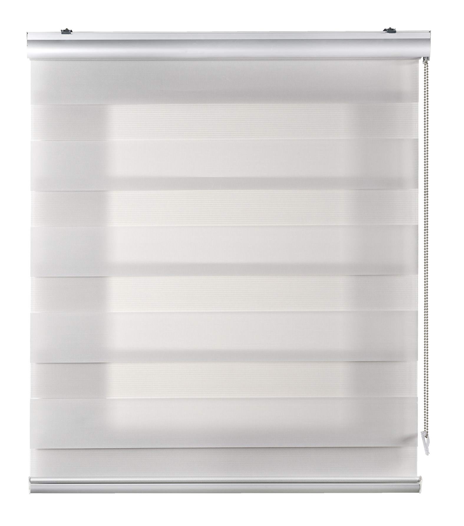 Estores Basic - Estor Noche y Día Top, Estor Enrollable Noche y día para Ventanas y Puertas, Acabados de Calidad, Gris Claro, 80 x 250cm