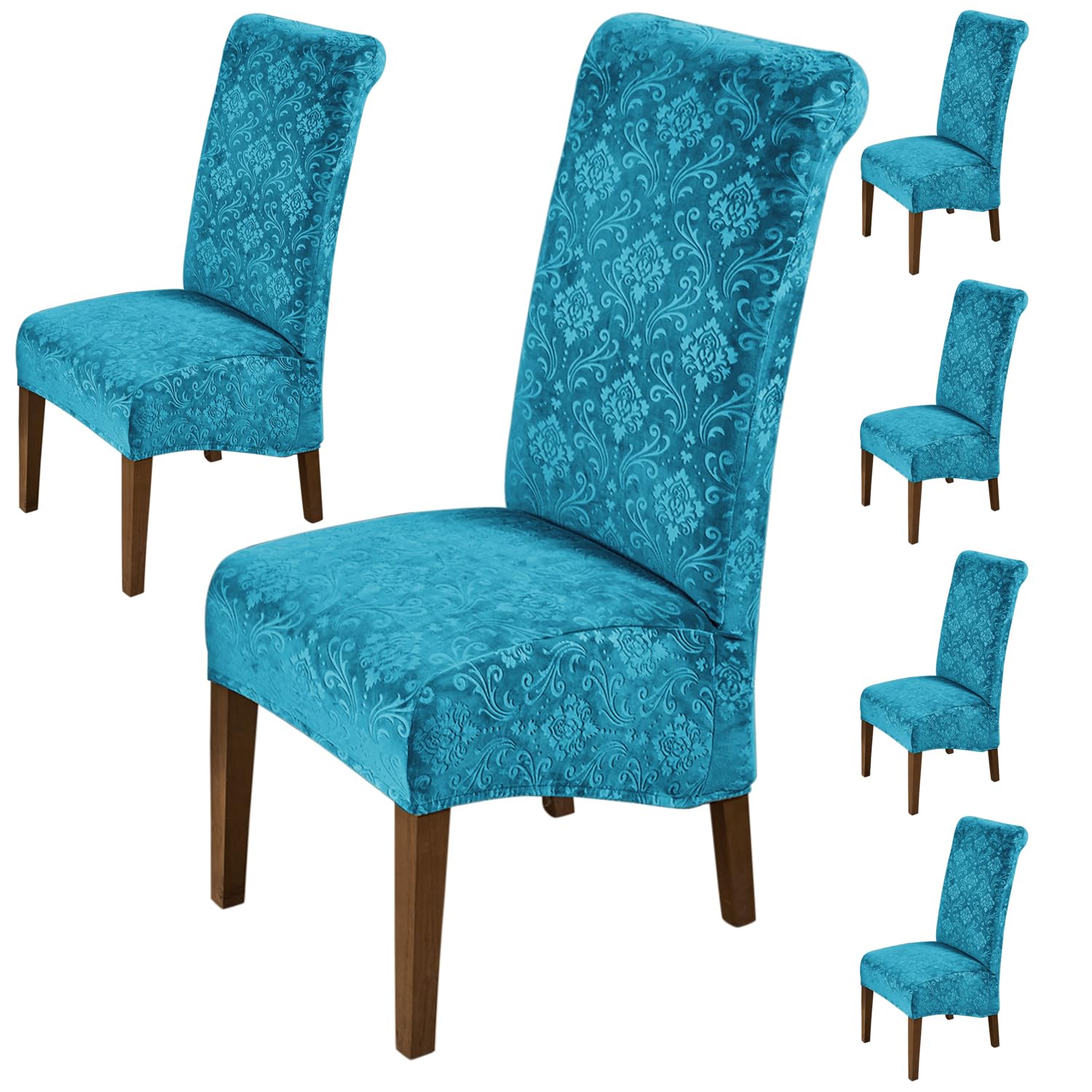Velvet Dining Chair Covers - Set of 6 -25