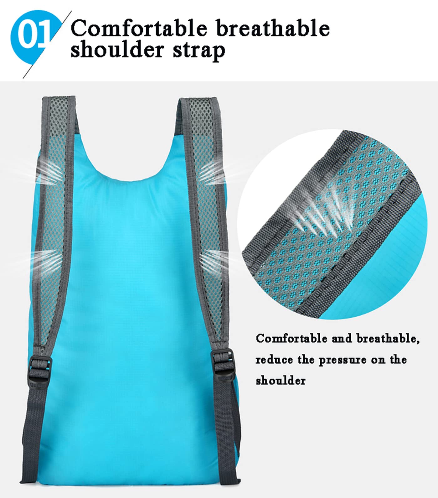 YYFRIEND Lightweight Waterproof Outdoor Bag Travel Folding Backpack Fitness Sports Backpack