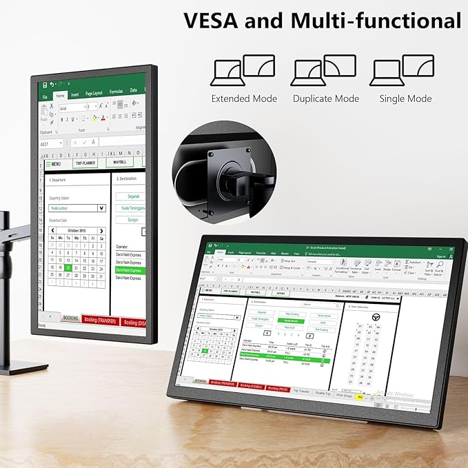 Monitor Portátil Externo de 21.5 Pulgadas FHD 75Hz con USB-C miniatura 6