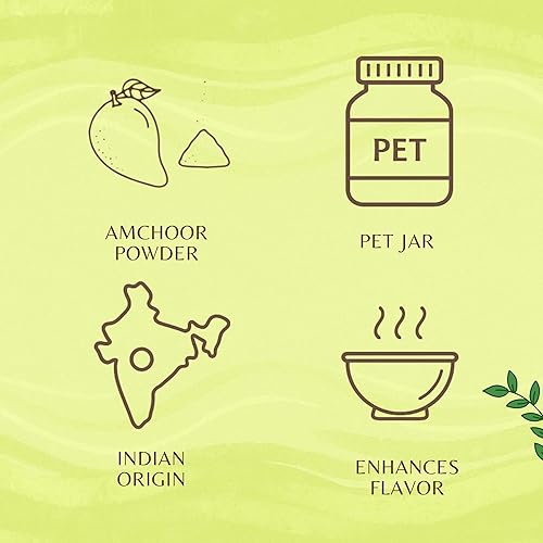 Vista 4 de AYURVEDASHREE Polvo de Amchoor 100g Todo Natural Sin Sal Vegano NO GMO Amchur (Mango Seco) Molido Origen Indio