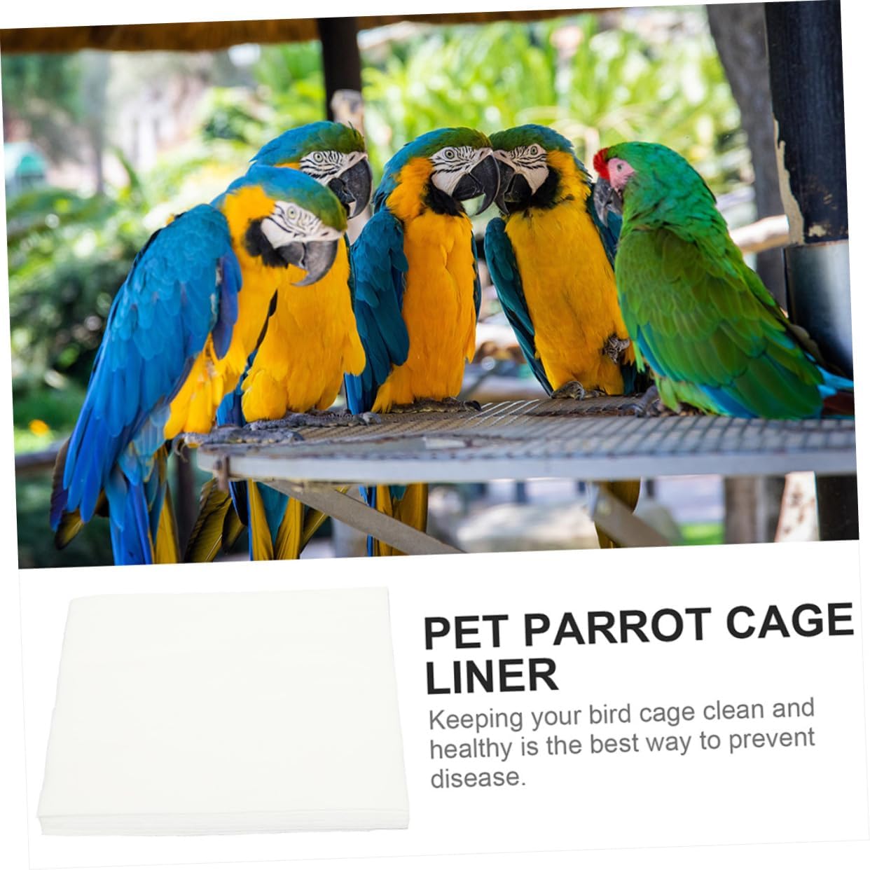 100pcs Absorbent Bird Cage Cushions for Parrots Parakeets Lightweight Smooth Liners for Keeping Birdcages Clean Fresh