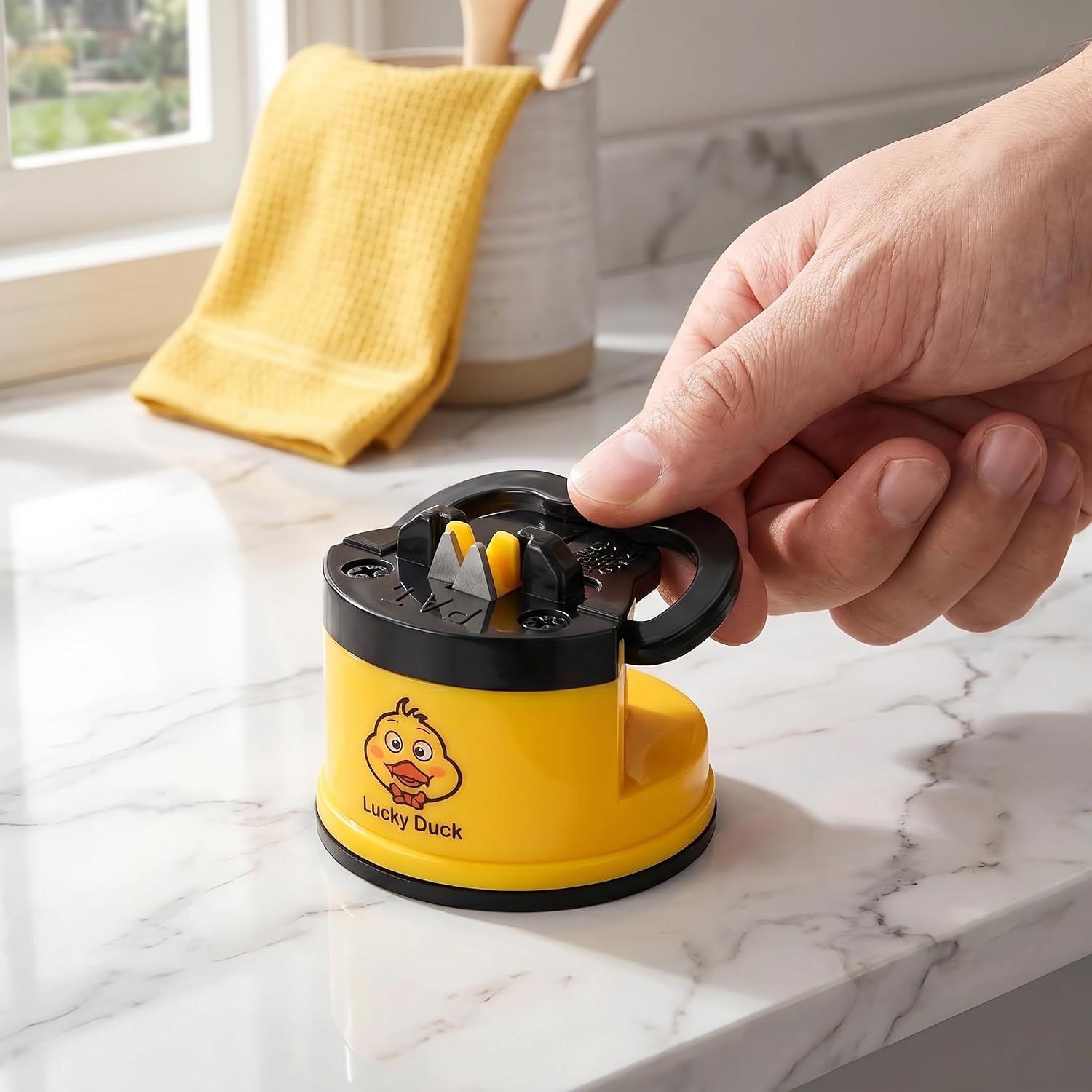 Hands Free Knife Sharpener with Suction Cup