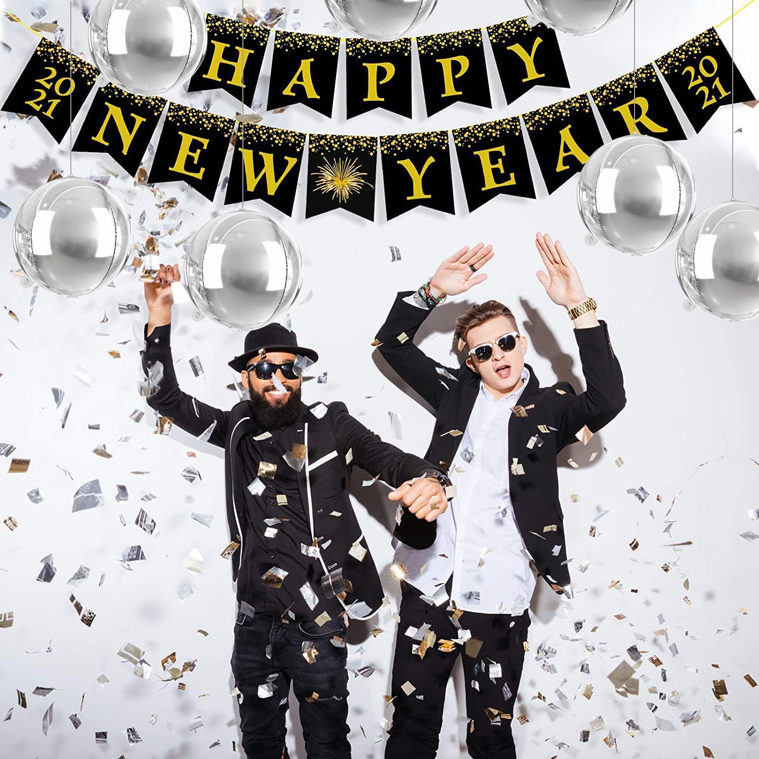 10 pcs Silver 4D balloon, 10 inch Foil Mylar Sphere Balloon for Birthday Party,Wedding,Valentine's Day, Christmas,Baby Shower Decoration Supplies - Image 4