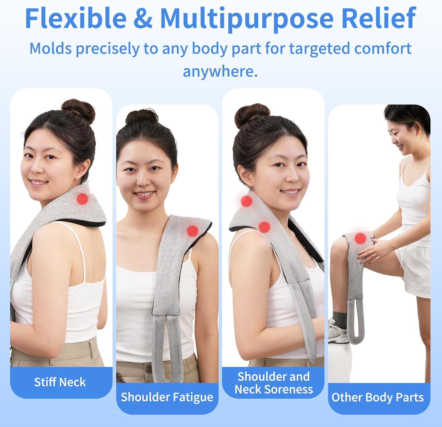 Heating Pad Microwavable - Neck Wrap Microwavable Heating Pad for Neck and Shoulder, Relaxation, Pain Relief