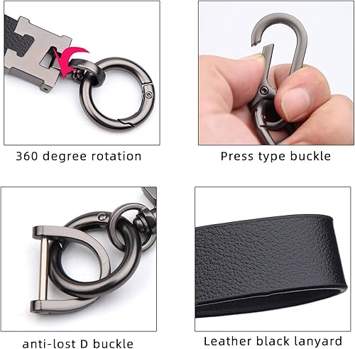 Miniatura 5 de Juedarli Funda para llavero de automóvil Cadillac, se adapta a Cadillac Escalade 2015-2019, CTS, SRX, XT5, ATS, STS, CT6, protector de llavero