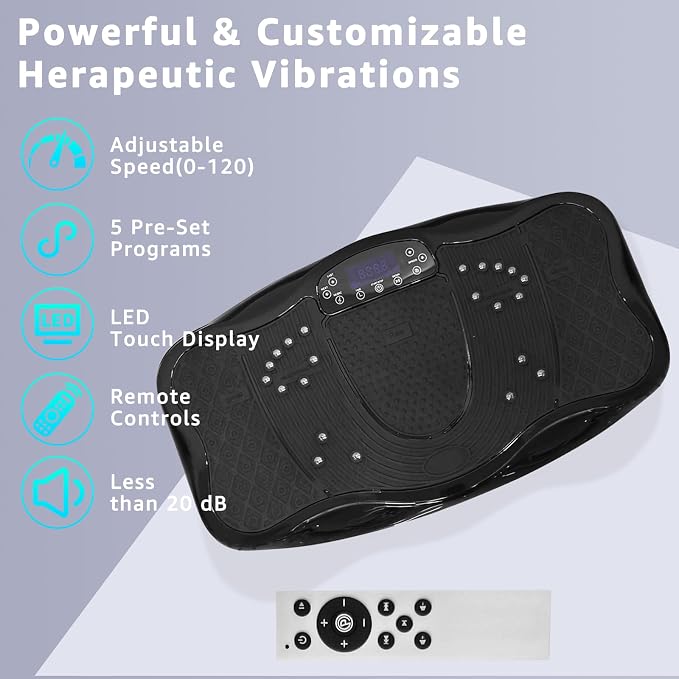 Plataforma vibratoria XXL para ejercicio, 120 niveles miniatura 6