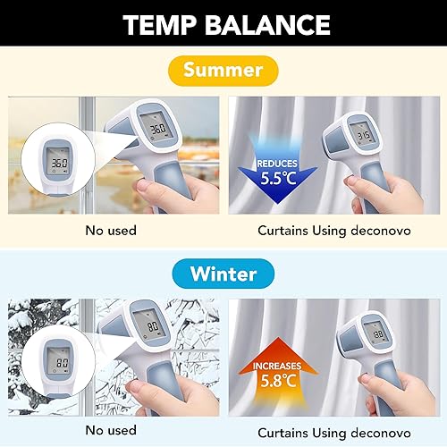 Miniatura 7 de Deconovo Cortina opaca, para oscurecer la habitación