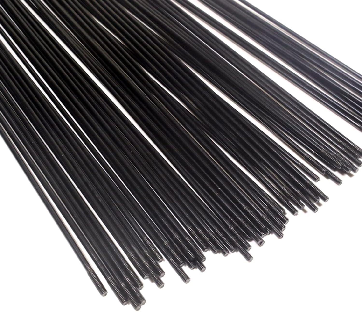 10pcs 14G Sliver Bicycle Spokes & Nipples Black Stainless Steel Electric Bike Cycle Spokes Length 70mm-300mm Wheel Rim Spoke Parts(Black 14g 20pcs)