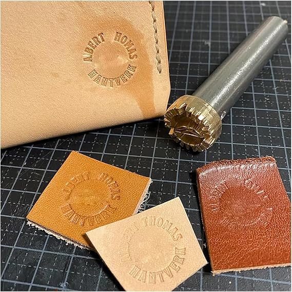 Custom Leather Embossing Stamp, Personalized Logo Leather Brass Stamping Branding Hand Tool Present for Dad Husband