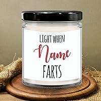 Vista 1 de Vela personalizada con cita divertida con nombre para mejor amigo, vela perfumada de vainilla personalizada con nombre para hermano, vela