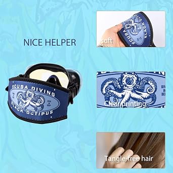 Universal Silicone Replacement Mask Strap and cover, Scuba Mask,Swimming Goggles Glasses Silicone Strap Head Band Parts Accessories For Diving Swim Snorkel