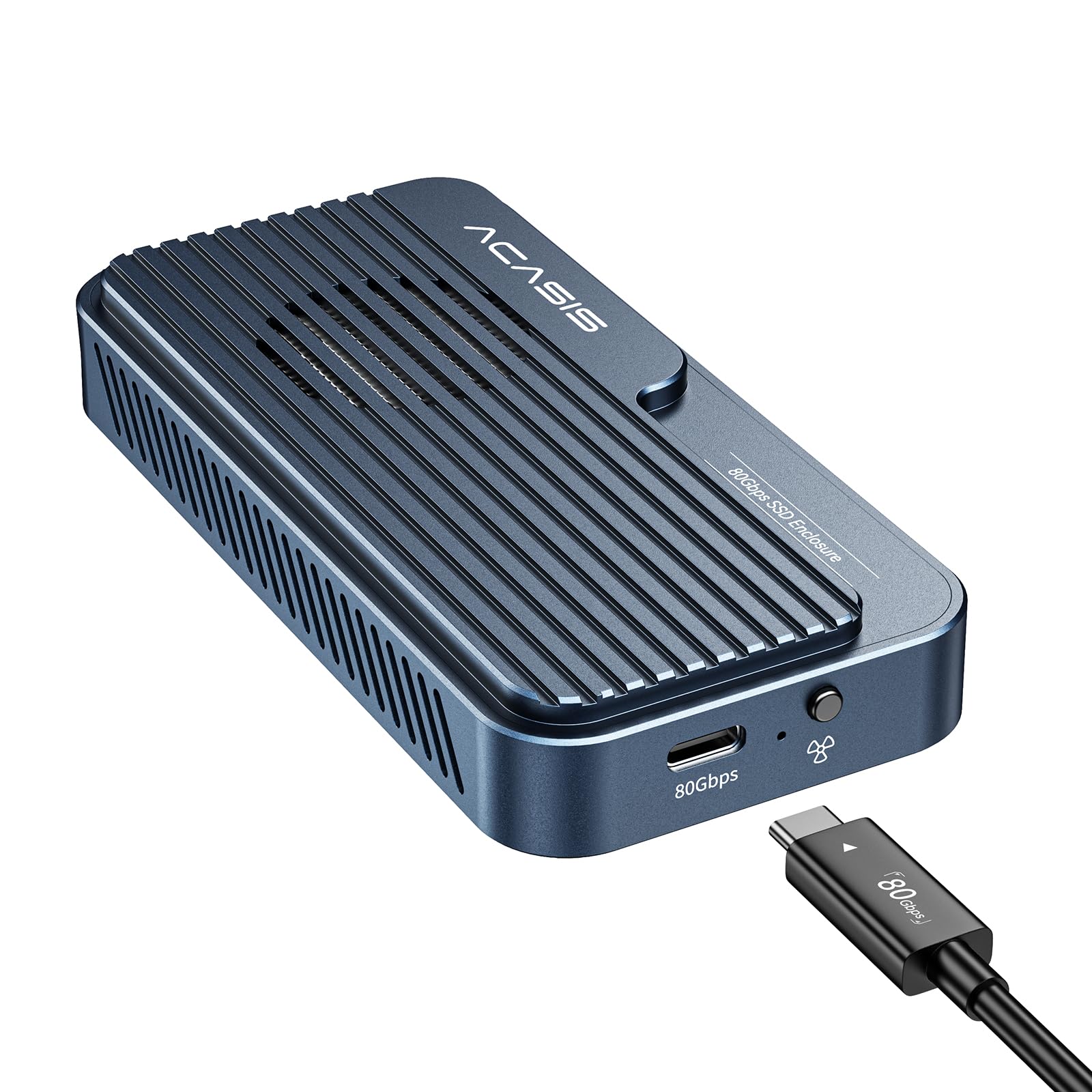 ACASIS 80Gbps外付けケースThunderbolt5 おまけ0.3m Acasis 80Gbps Thunderbolt 5 SSD Case with Cooling Fan