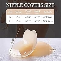 BOOSINI Sticky Push-Up Adhesive Bra: Reusable Silicone Backless Strapless Nipple Covers for Women, A-D Cups