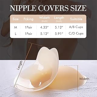 BOOSINI Sticky Push-Up Adhesive Bra: Reusable Silicone Backless Strapless Nipple Covers for Women, A-D Cups