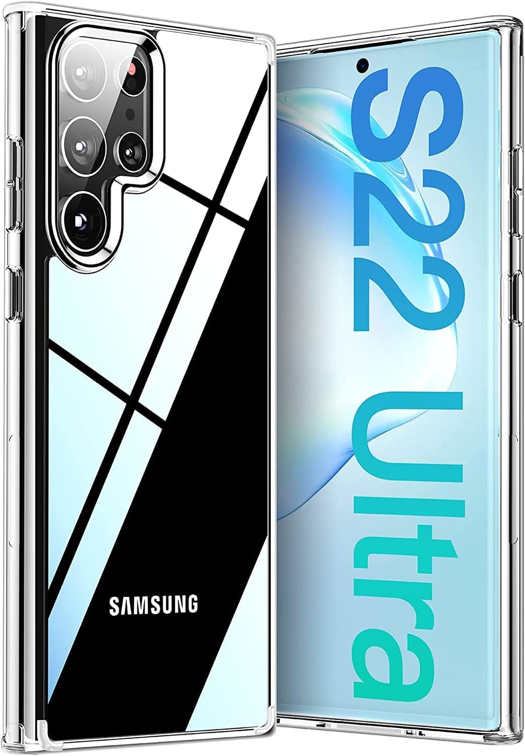YoYoTechClear,Thin Transparent Anti-Yellowing Anti-Scratch Shockproof Designed for Samsung Galaxy S22 Ultra Case 6.80’ (2022)