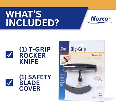 Big Grip T-Handle Rocker Knife Non-Slip Knife for One-Handed Cutting