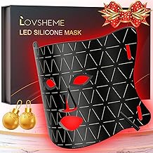 Rotlichttherapie f&uuml;r das Gesicht, LED-Gesichtsmasken-Lichttherapie, Rotlichttherapie-Maske f&uuml;r Akne, Falten und Hautverj&uuml;ngung, 320 LEDs, 3 Modi, 10-Minuten-Auto-Aus, Augenschutz inklusive
