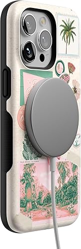 Vista 1068 de Casely Funda para iPhone 15 Pro Jardín Secreto Flores mixtas Funda atrevida Compatible con MagSafe y botón de acción Jardín Secreto Floral