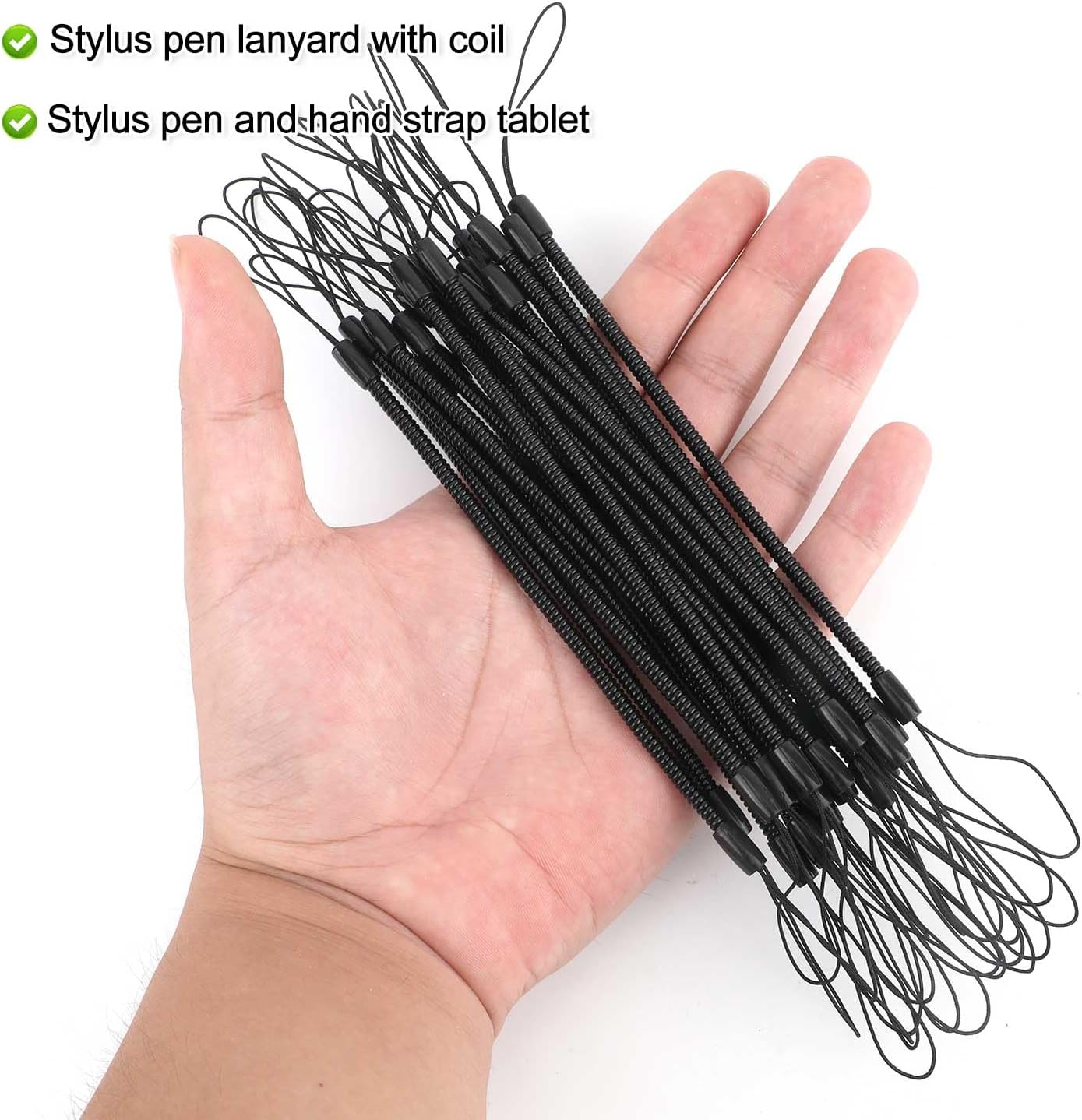 XIHIRCD 12pcs Elastic Tether Lanyard, 9.4 Inch Touch Pen Tether
