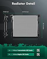 Vista 2 de SCITOO 13062 Radiador de repuesto para Chrysler 2008-2016 para Town & Country 2008-2019 para Dodge para Grand Caravan 2012-2015 para Ram para C/V