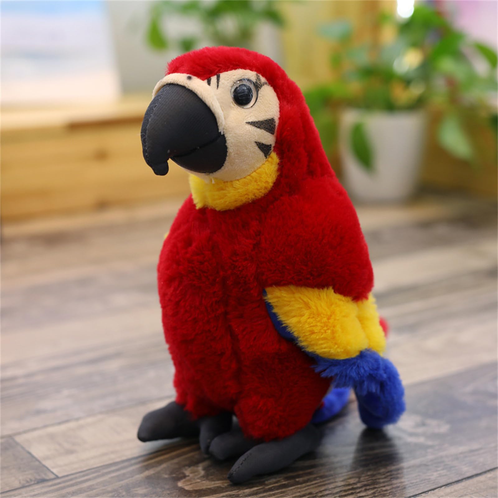 champracer Peluche a forma di pappagallo per bambini, morbido peluche per bambini, lunghezza 30 cm, blu, giallo, pappagallo, parrot, peluche per bambini, ragazze, ragazzi (30 cm, rosso)