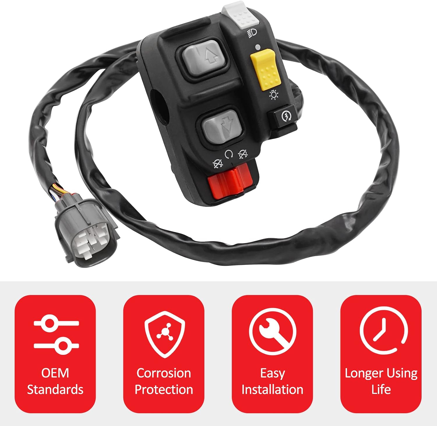 Compatible with Honda Rubicon 500 Foreman 500 ES Switch Handlebar Control Electric Shift Shifter Start Kill Stop Headlight Switch,OEM# 35200-HP0-A10 35020-HN2-000 35200-HN2-A01