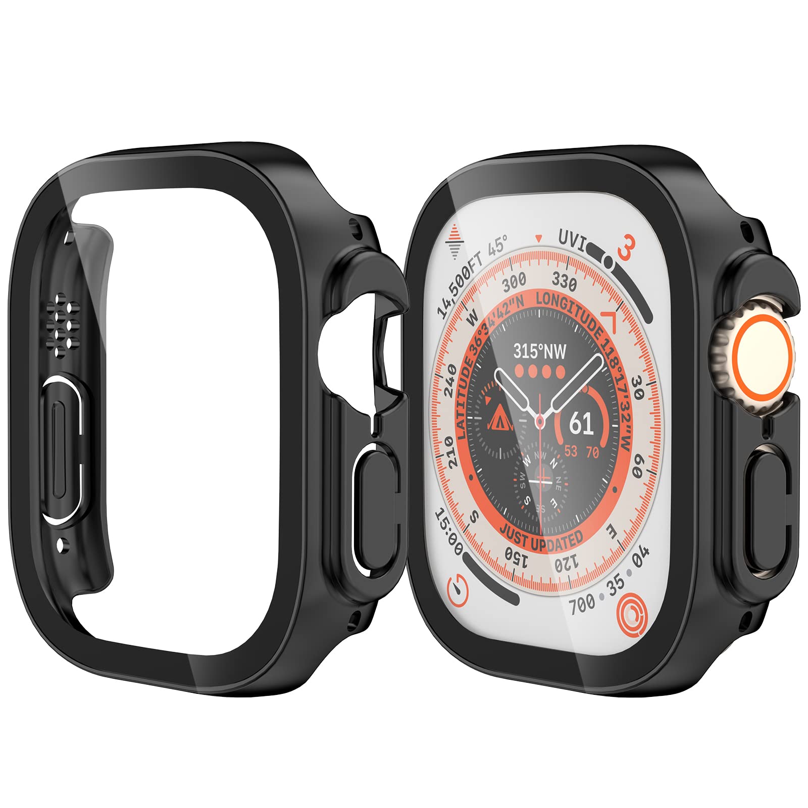 Amazon.com: YMHML 2 Pack Case Compatible for Apple Watch Ultra 2 