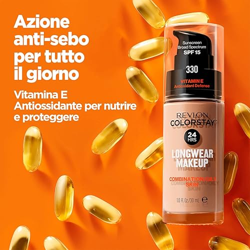 Miniatura 4 de Base de maquillaje Revlon ColorStay para pieles mixtas y grasosas con atomizador SPF15, 1 fl oz, 30ml