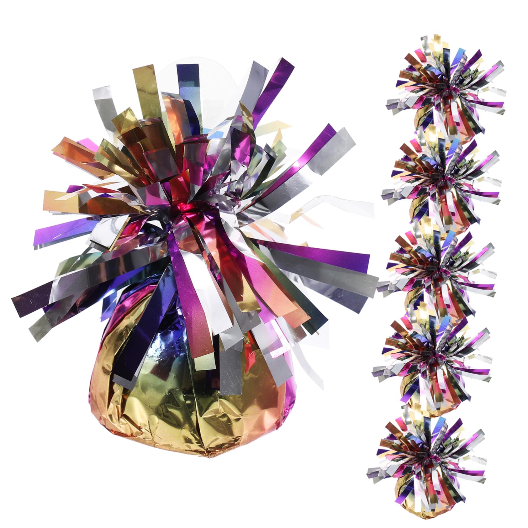 Blocchi di Peso per Palloncini Decorativi, 6 Pezzi in Film e Cemento | Accessori per Palloncini e Elio, Riutilizzabili, Facili da Usare, per Decorazioni di Feste e Eventi All'aperto