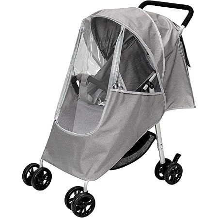 Stroller Rain Cover & Mosquito Net,Weather Shield Accessories - Protect from Rain Wind Snow Dust Insects Water Proof Ventilate Clear-Breathable Bug Shield for Baby Stroller by Vanshchan