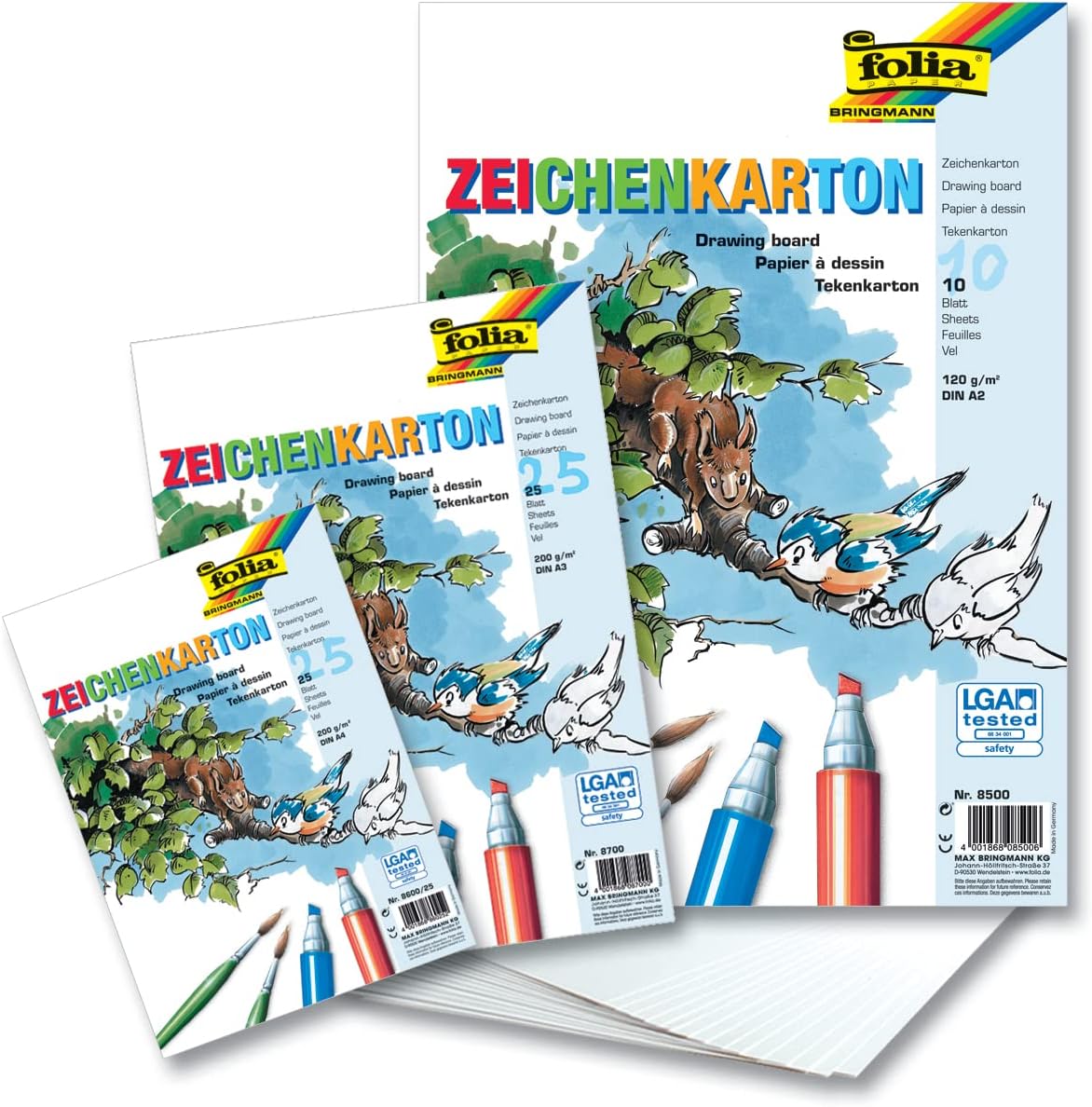 Cartoncino Da Disegno Idena A4 - Confezione Da 3 Pacchi Con 20 Fogli Cadauno 190g/m² - Foto 8