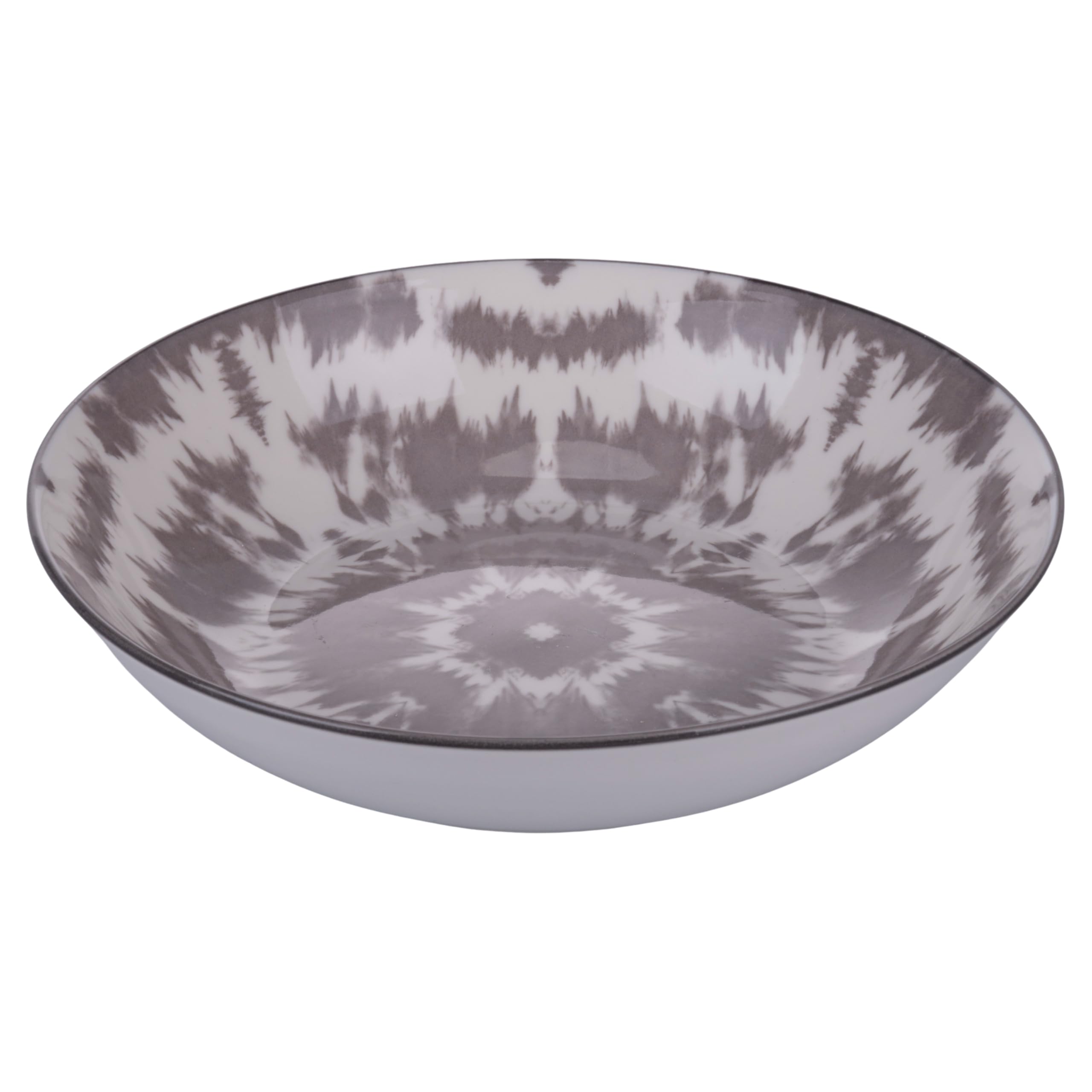 Lot de 6 assiettes creuses en porcelaine, The Grey