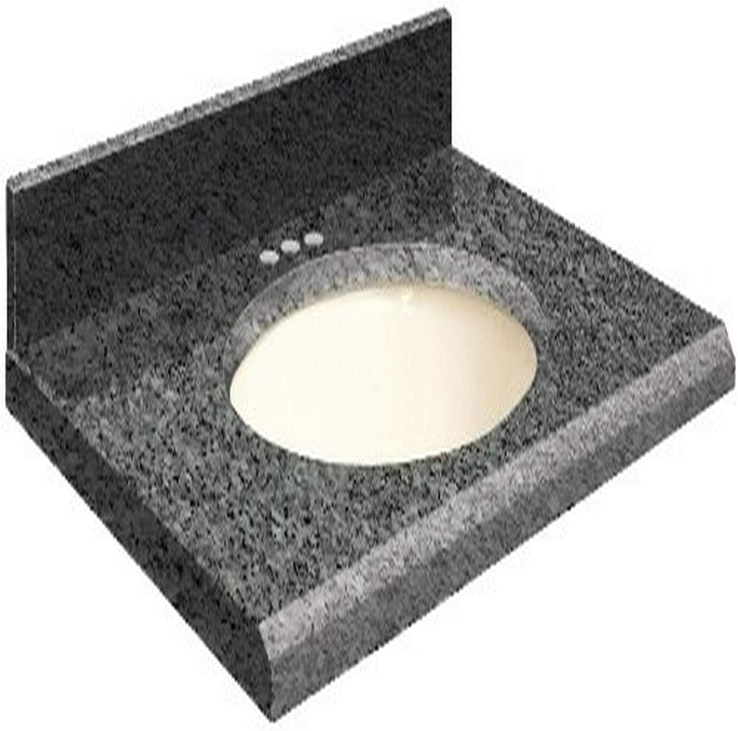 Samson G2522-E8-E-B-4 Granite Vanity Top 25x22 with Single Undermount Biscuit Bowl 4-Inch Beveled Edge Blue Pearl