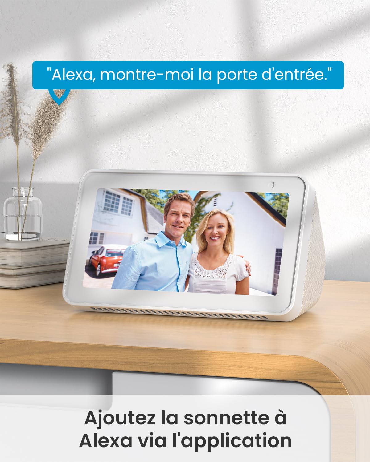 ieGeek 2,5K 5MP Sonnette sans Fil Exterieur Etanche, 166° Sonnette Vidéo avec Caméra Compatible Alexa, Install Facile, Détection IA, IP65 Étanche, Vision Nocturne, WiFi 2,4 GHz Uniquement