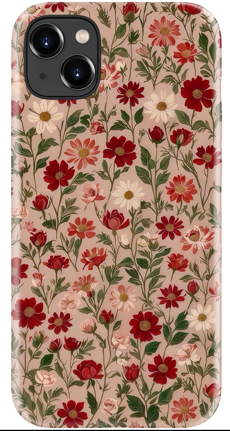 Goodon for iPhone 17 Pro Max Case Cute, Preppy Floral Design,Slim Silicone Protective Hard Cover, Wireless Charging Compatible Aesthetic Glossy Y2K Phone Cases for Women Girls, Marbled Floral Veins — view 21