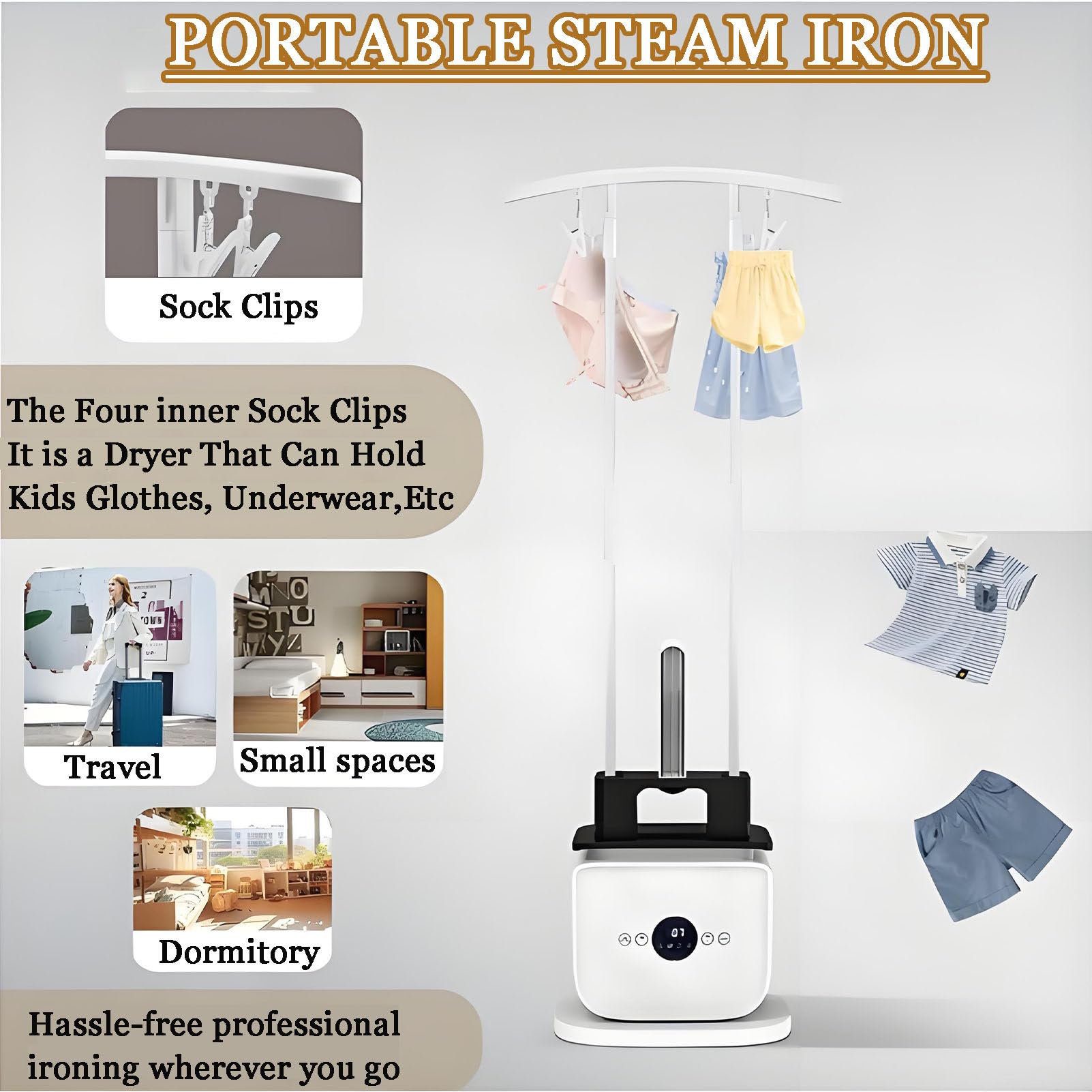 Automatischer Hemdenbügel, Bügelpuppe zum Trocknen und Bügeln von T-Shirts, Blusen, Vertikalbügeleisen, für Hemden, Blusen, T-Shirts, Hosen A