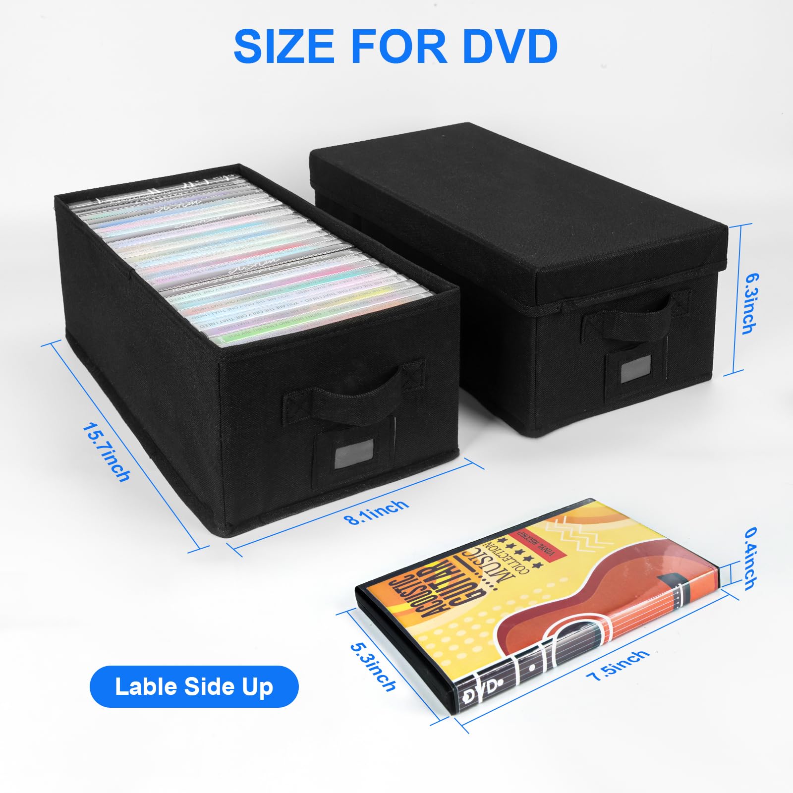 Amazon.com: BOATISLE DVD Storage Box with Handles and Lid, 3 Pack
