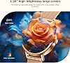 Reloj inteligente para mujeres, responder/hacer llamadas, pantalla táctil AMOLED de 1.26" con rastreador de actividad y llamadas por Bluetooth, monitor de frecuencia cardíaca y sueño, más de 120 modos deportivos, resistente al agua IP68, smartwatch para Android iOS 3
