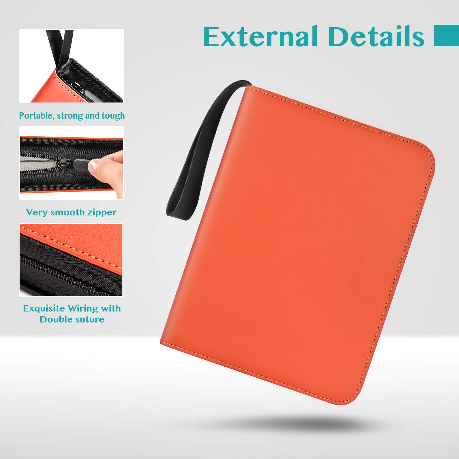 WOT I 900 Pocket Trading Card Binder With Zipper - Double Sided Sleeves For Baseball/Football Cards - View #5