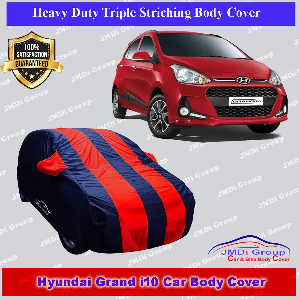 JMDi Sporty 'Grand i10' Car Body Cover with Mirror Pocket (Dust Proof